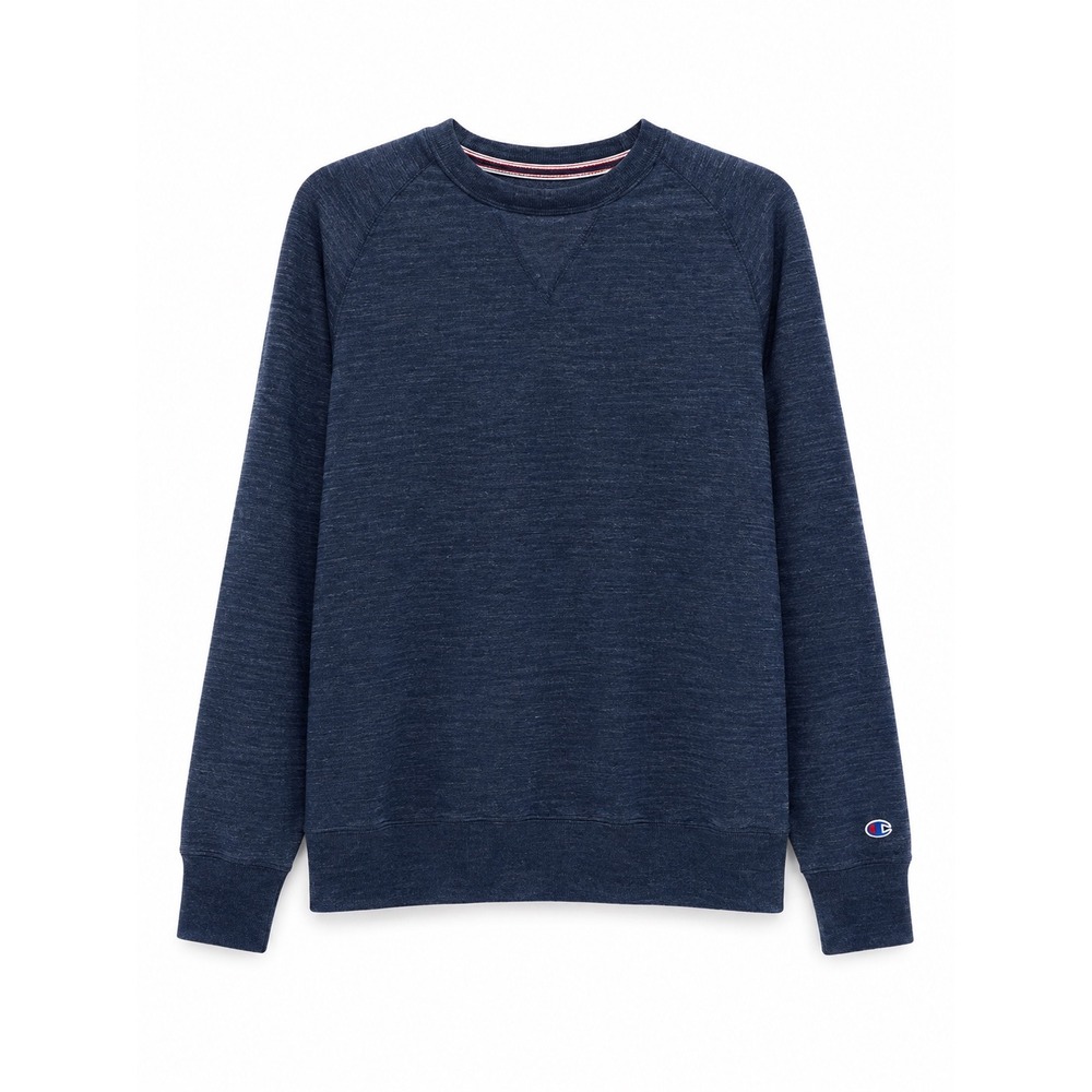 Champion Authentic Athletic Apparel Men Medium Navy Raglan Crewneck Sweatshirt C